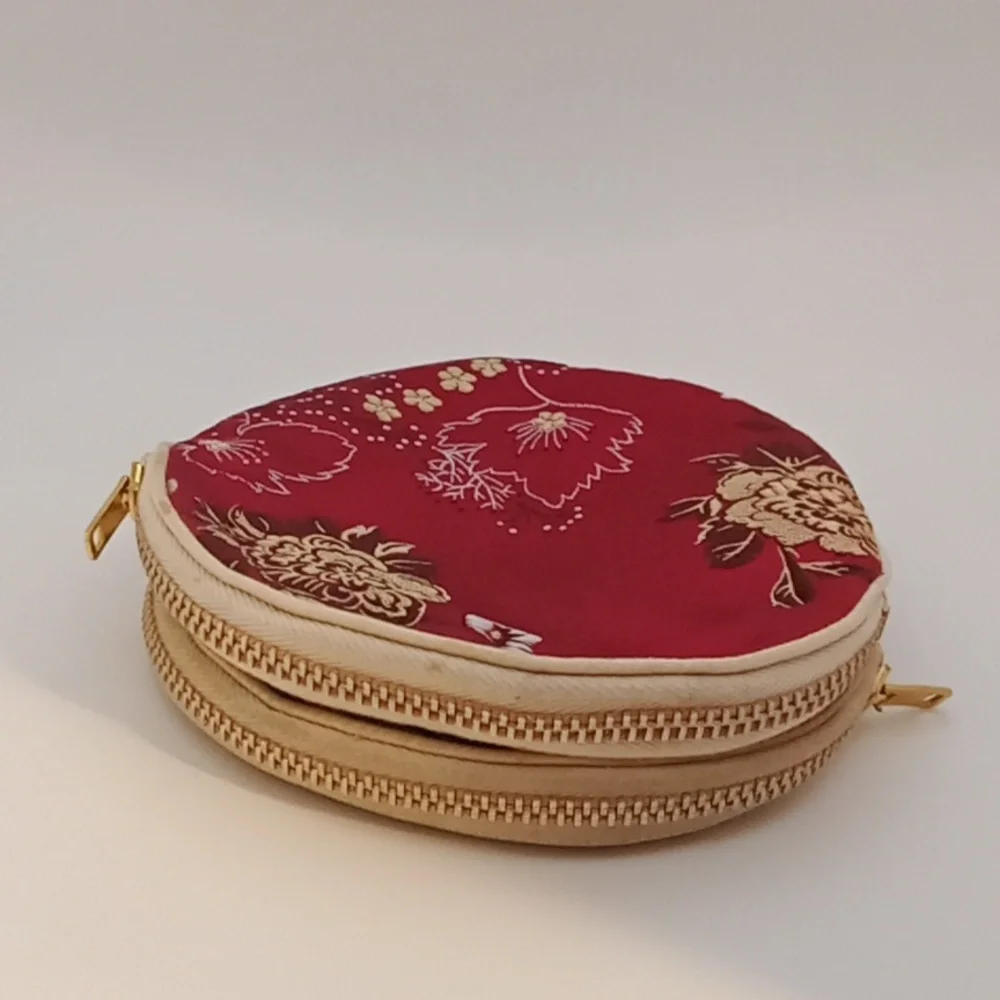 Chinese-Style Floral Brocade Pouch Patterned & Coin Pouch Set!